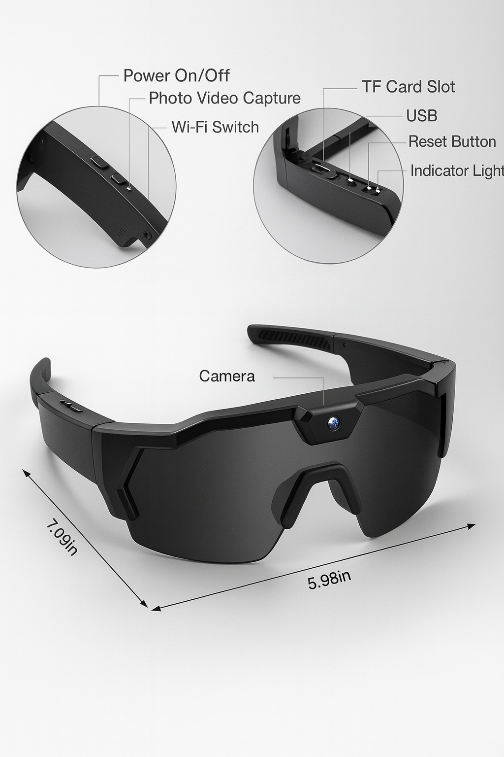 SportVizzio – okulary sportowe z kamerką Full HD